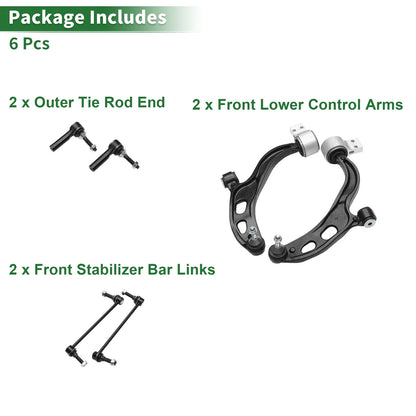 Set of 6 Front Lower Control Arms for Ford Flex (2010–2012) No.MS401121/MS401122