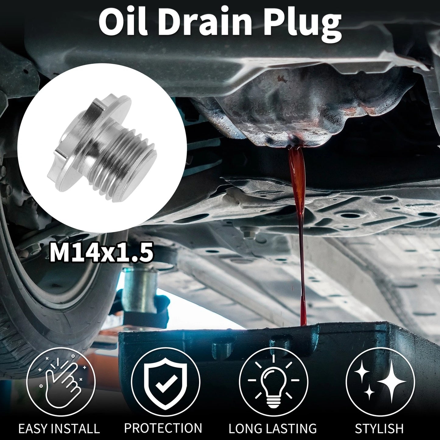 Oil Drain Plug for Various Makes and Models (M14*1.5)