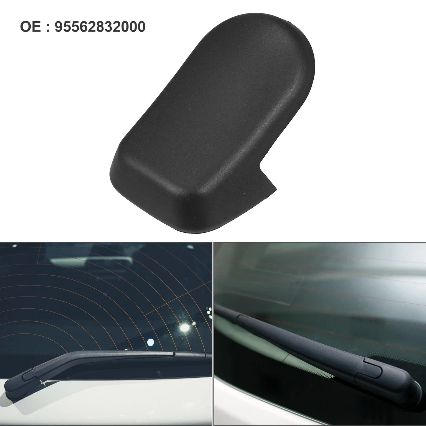 Rear Windshield Wiper Arm Cover for Porsche Cayenne (2003-2010) - Black