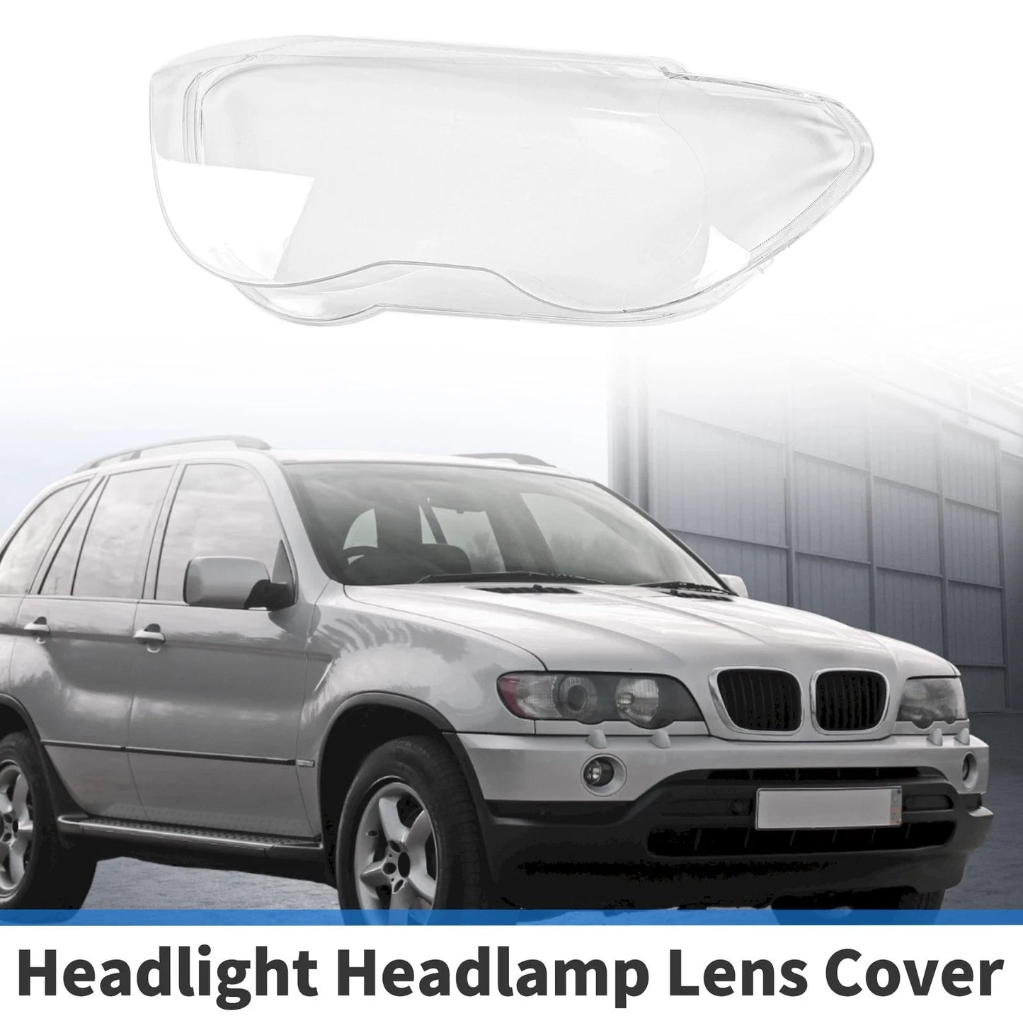 1 Pcs Front Left Headlight Lens Cover for BMW 7 Series E65/E66 (2002-2005) PC