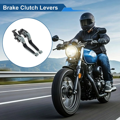 Brake Clutch Levers for KTM 390 Duke (2019–2023) 1 Pair Titanium Head Black