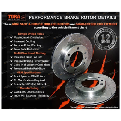Front Disc Rotors + 4WD Brake Pads for Mazda B2600/B2500 (2002-2011)