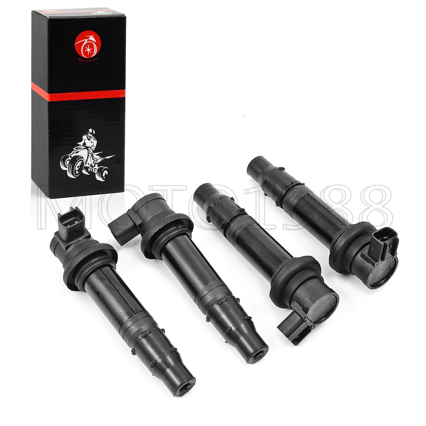Set of 4 Ignition Coils for Yamaha YZF R6 R6S R1 FZ1 Vmax 1700