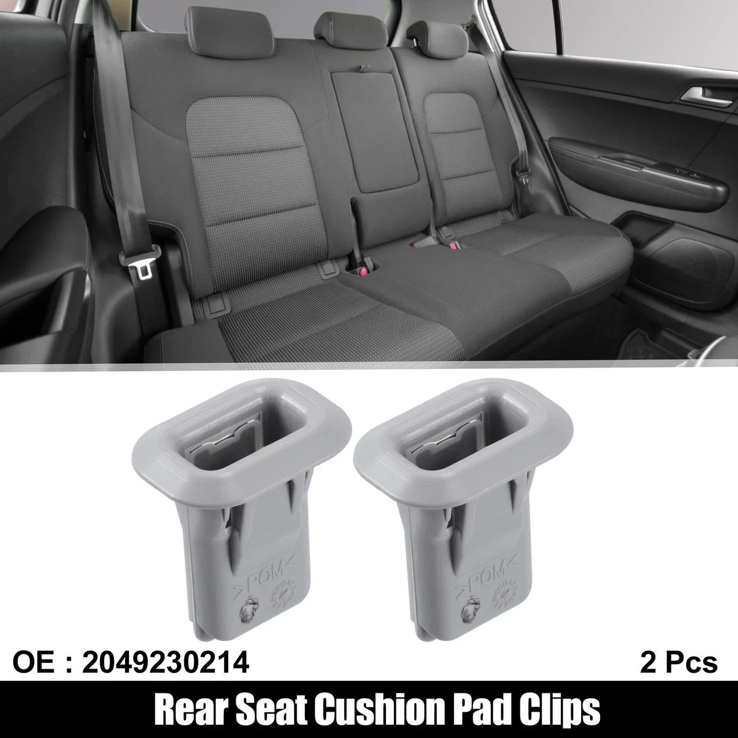 2 x Rear Seat Cushion Pad Clips for Mercedes-Benz A220 (2019-2021)