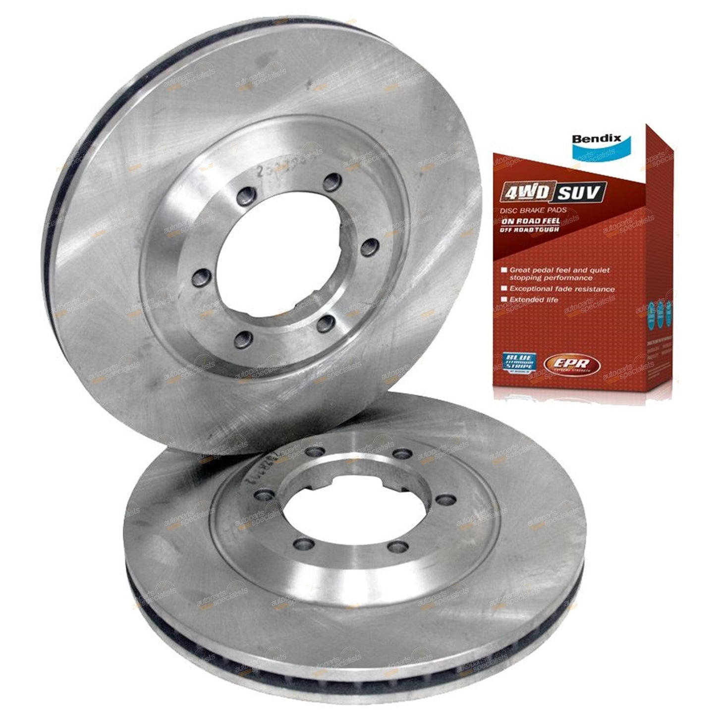 Front Disc Rotors + Brake Pads for Holden RC Colorado DMax (2008–2012)