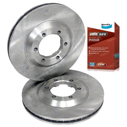 Front Disc Rotors + Brake Pads for Holden RC Colorado DMax (2008–2012)