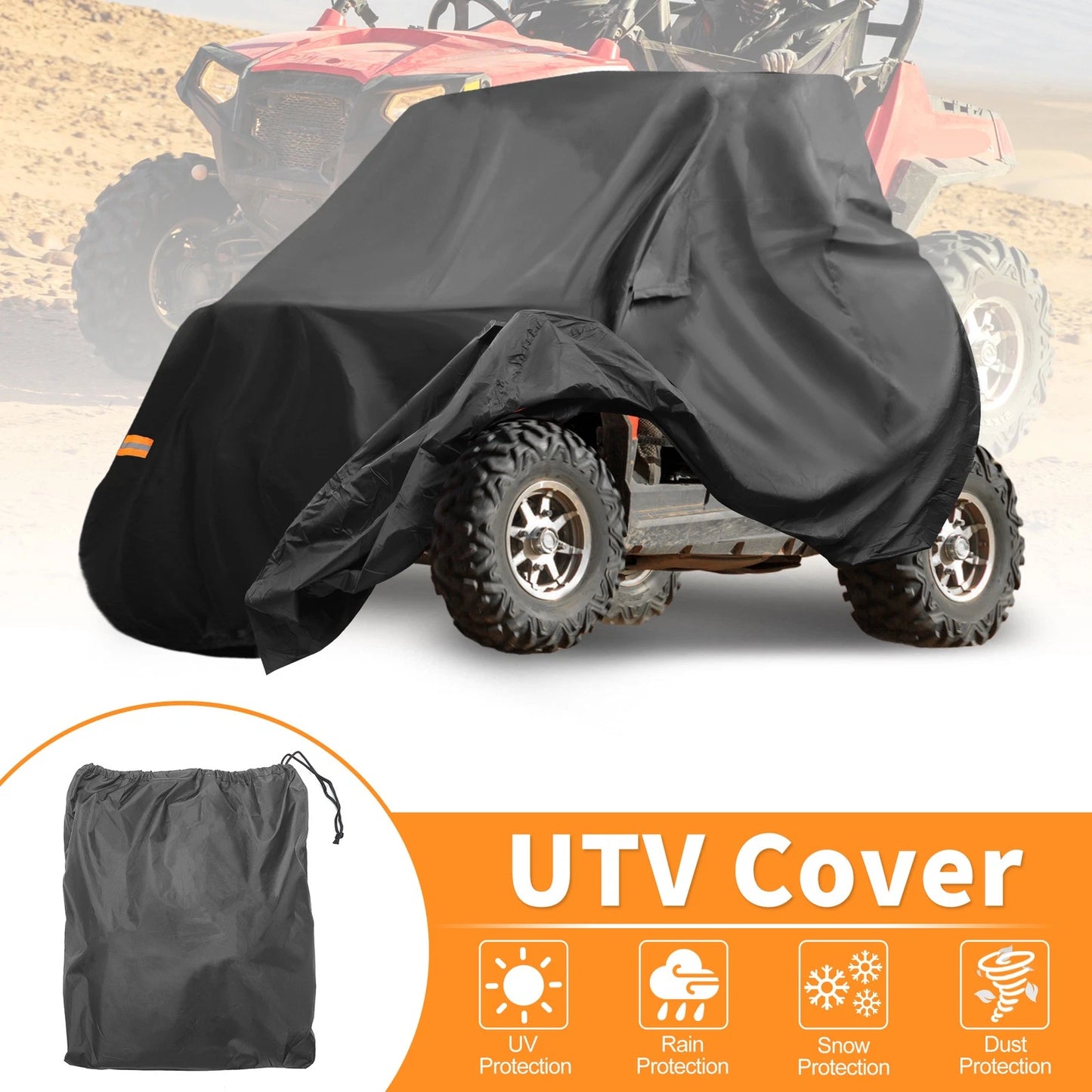 Waterproof UTV Cover for Polaris RZR Turbo R (210D-PU)