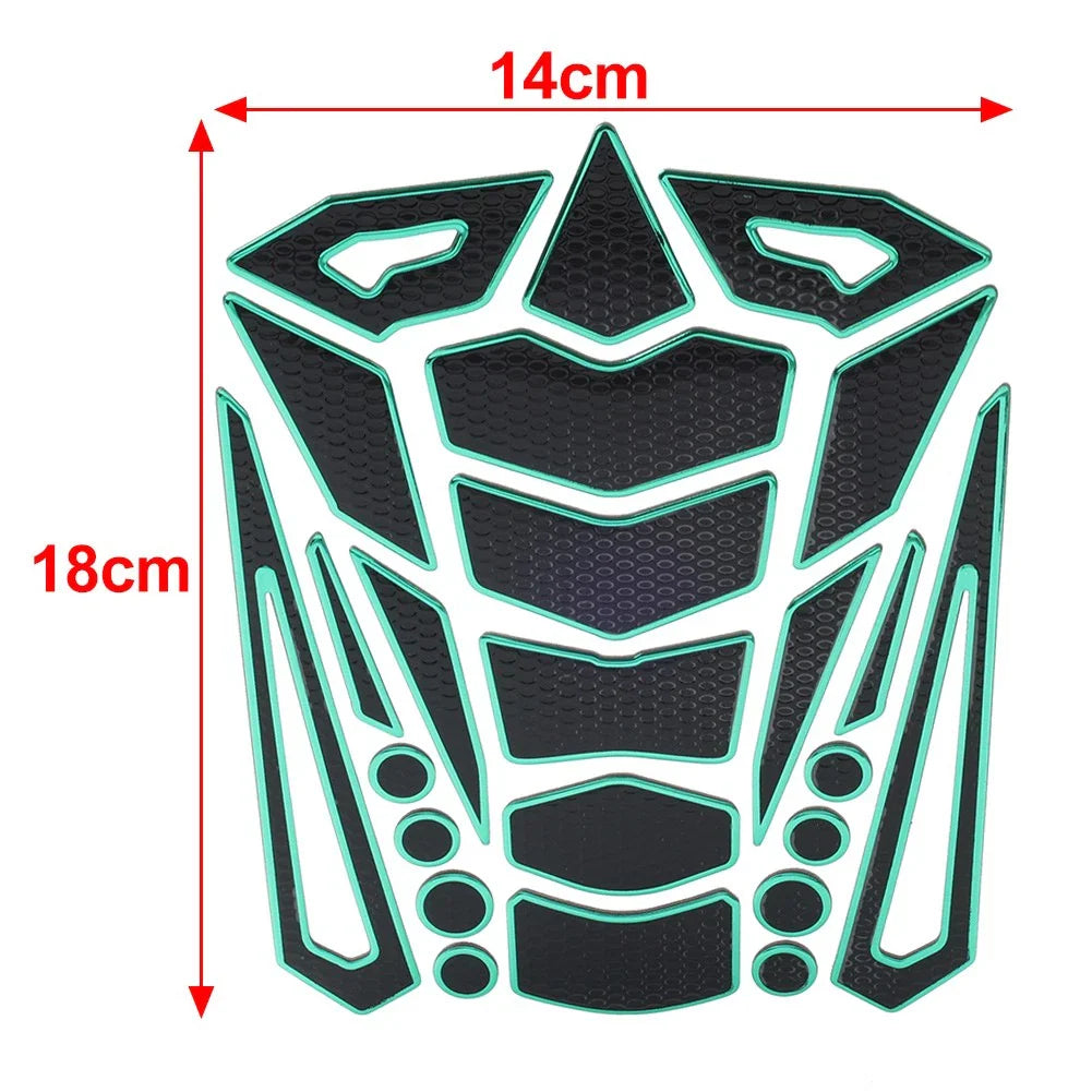 Green Motorcycle Oil Fuel Tank Pad Cover Protector Decal Grip