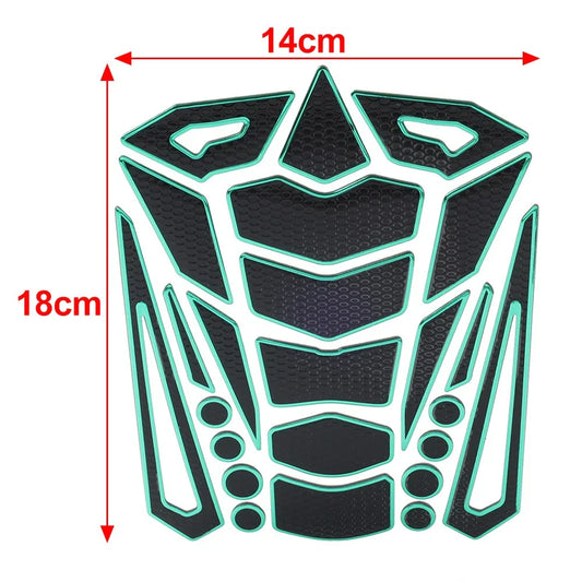 Green Motorcycle Oil Fuel Tank Pad Cover Protector Decal Grip