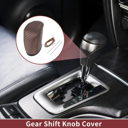 1 Pc Gear Shift Knob Cover for Dodge Journey (2011–2020) Black Brown