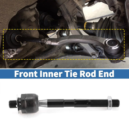 2 Pcs Front Inner Tie Rod End Links for Kia Sorento, Hyundai Santa