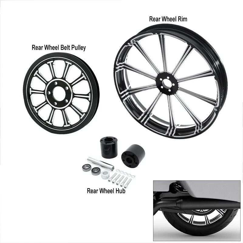 18" Wheel Rim Hub Pulley Sprocket for Harley Street Glide (2009-2023)