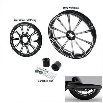 18" Wheel Rim Hub Pulley Sprocket for Harley Street Glide (2009-2023)