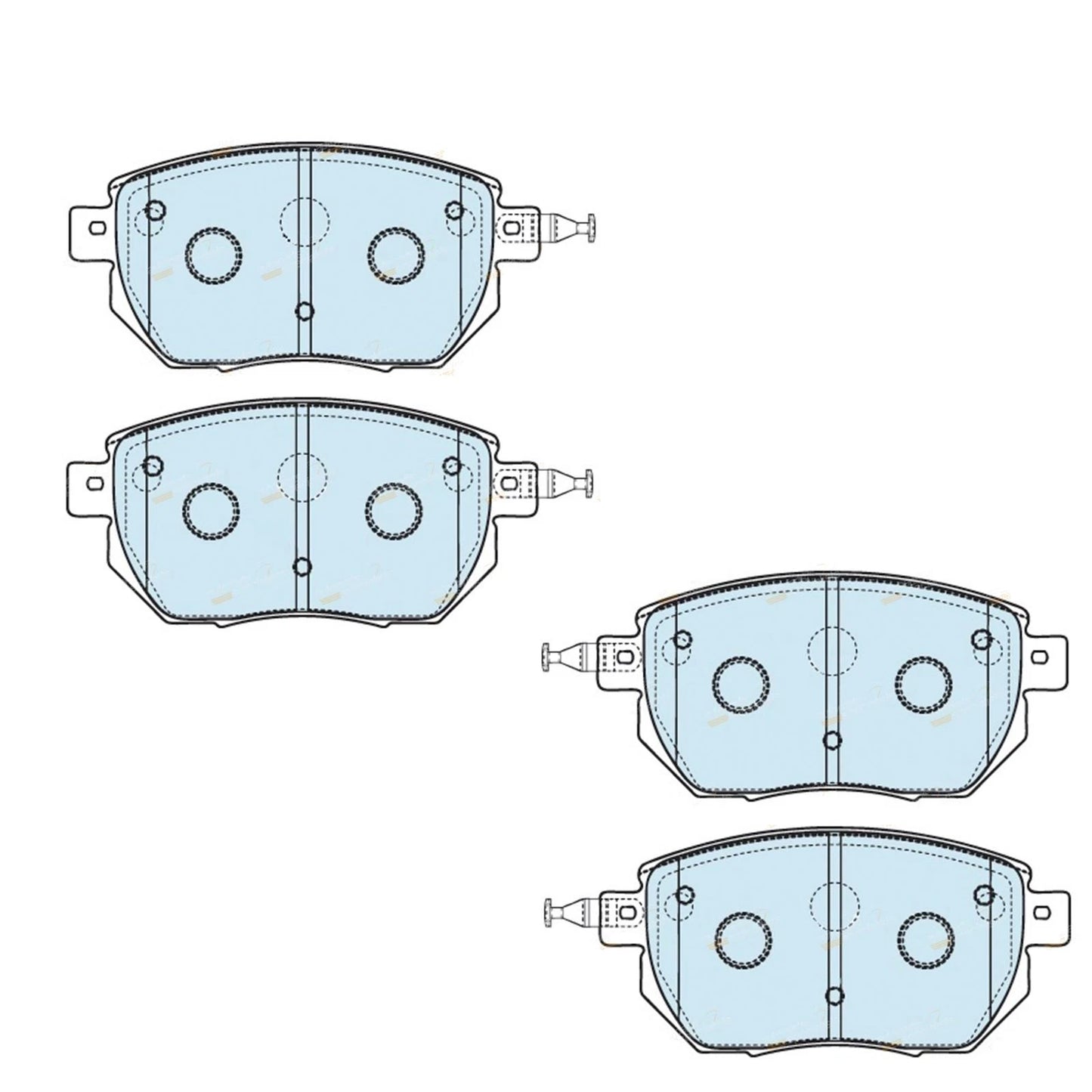 Set of 4 Front Disc Brake Pads for Nissan Murano (2005–2011)