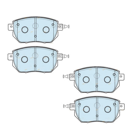Set of 4 Front Disc Brake Pads for Nissan Murano (2005–2011)