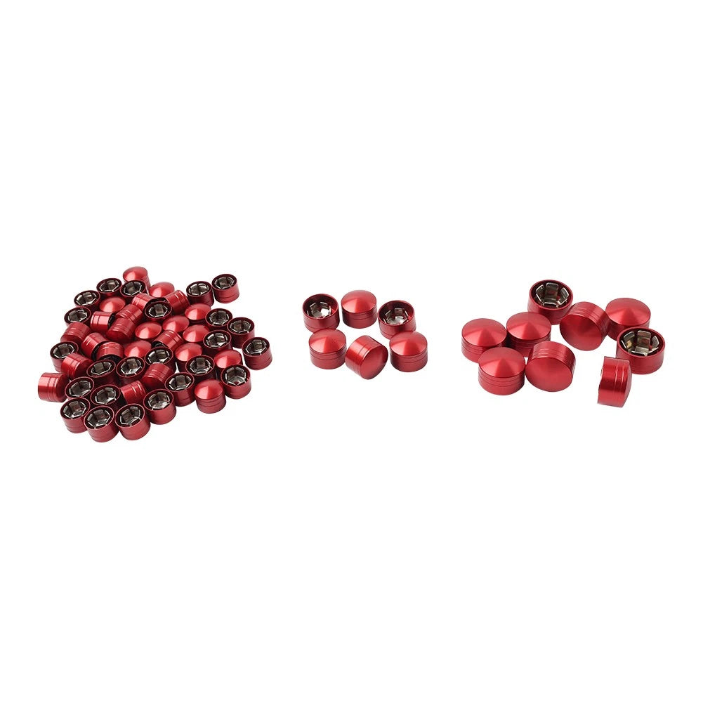 Set of 63X Engine Topper Bolt Caps CNC Red for Harley Heritage Softail FLST (2000–2006)