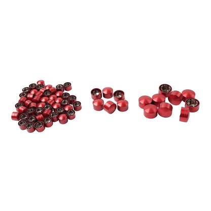 Set of 63X Engine Topper Bolt Caps CNC Red for Harley Heritage Softail FLST (2000–2006)