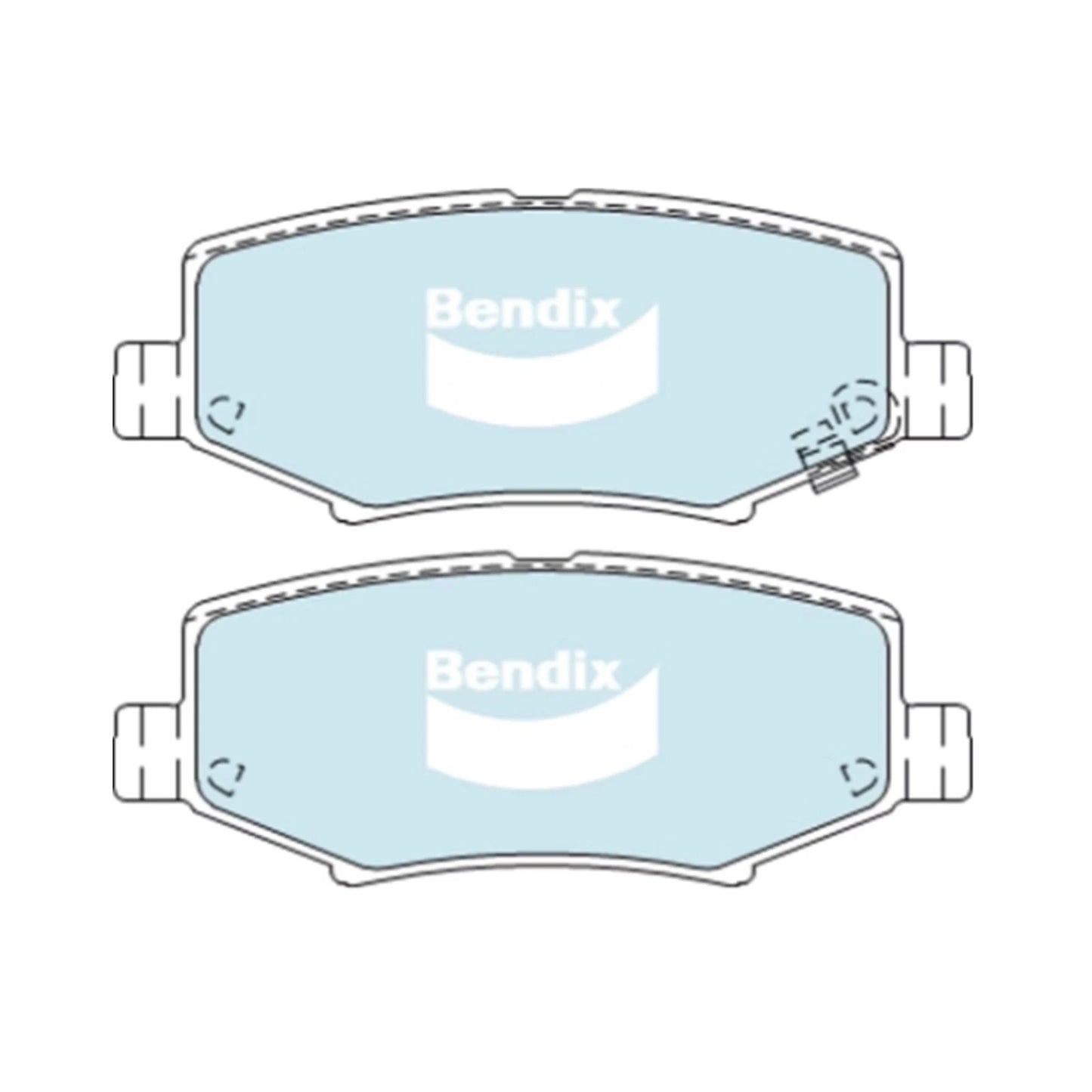 Set of 4 Rear Disc Brake Pads for Jeep Wrangler JK (2007–2018)