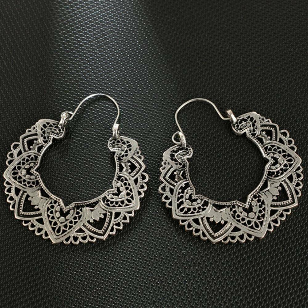 Set of 2 Boho Vintage Style Dangle Drop Hook Earrings for Women