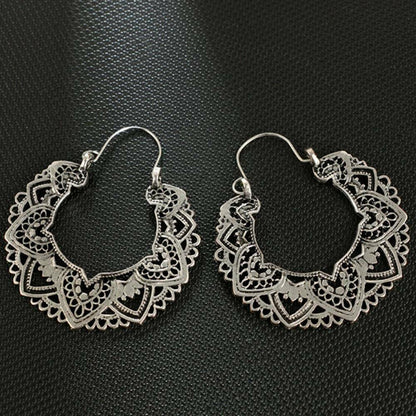 Set of 2 Boho Vintage Style Dangle Drop Hook Earrings for Women