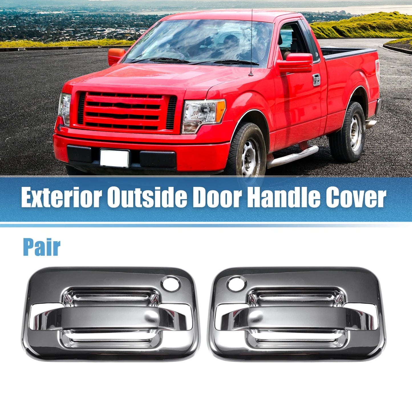 Set of 4 Exterior Door Handle Covers for Ford F-150 (2015–2023)