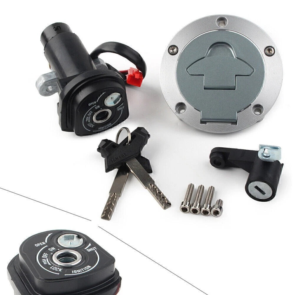 Ignition Switch Fuel Gas Cap Seat Lock Set for Yamaha YZF R15 (2019–2021)