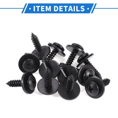 12 x Car Fender Liner Splash Shield Bumper Cover Screws for Honda Accord (2006-2007)