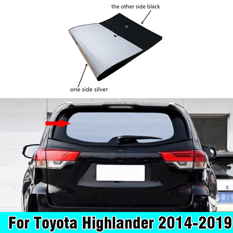 Rear Windshield Privacy Thick Interior Sunshade for Toyota Highlander (2014–2019)