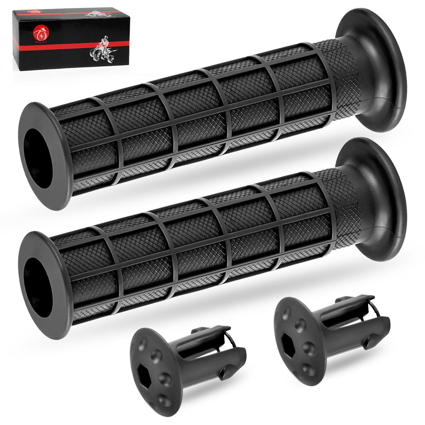 Handlebar Grips & End Caps for Honda Recon Rancher Foreman Rubicon Rincon (2007–2024)