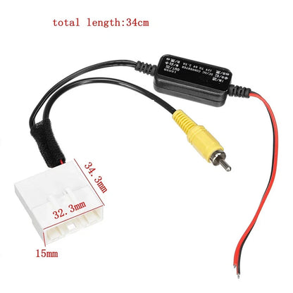 Reversing Camera to GPS Head Unit 24 Pin Adapter Wire for Toyota