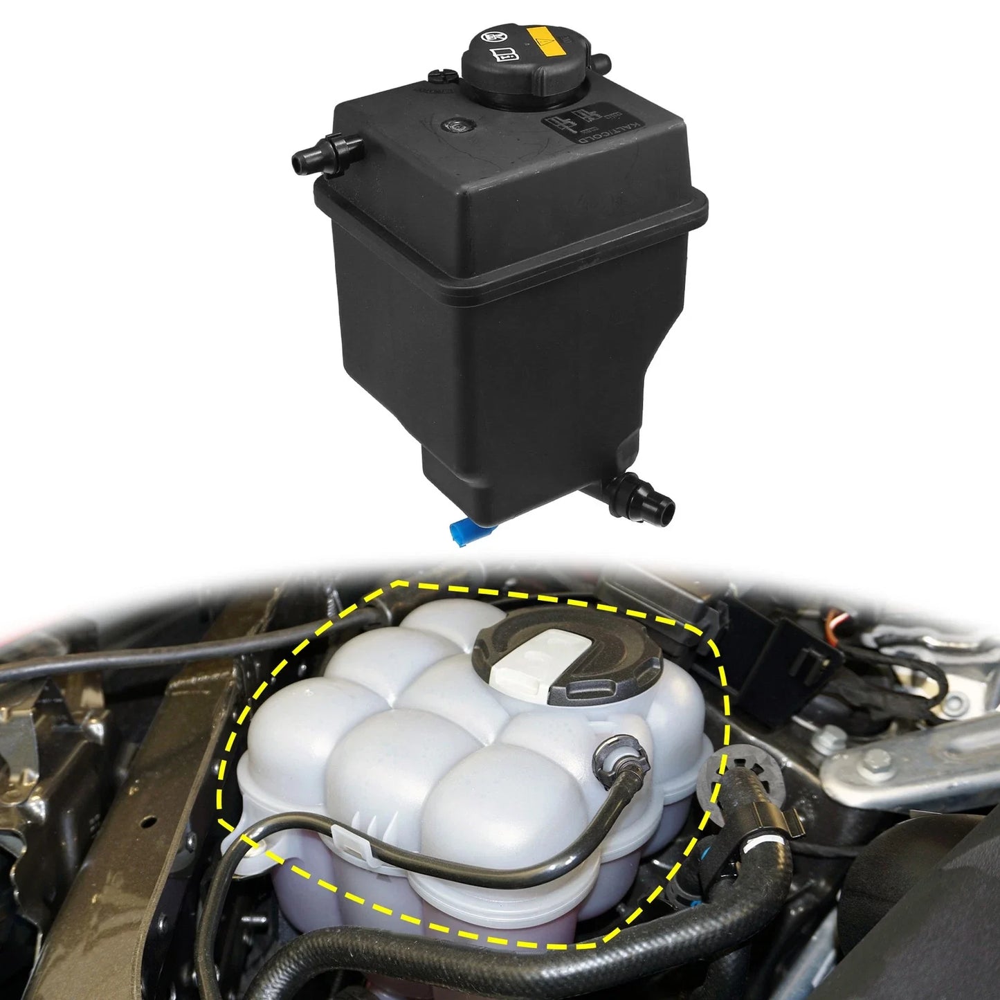 1 x Coolant Radiator Reservoir Tank with Cap and Sensor for BMW X5