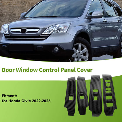 Set of 4 Window Switch Bezel Covers for Honda Civic (2022–2025)