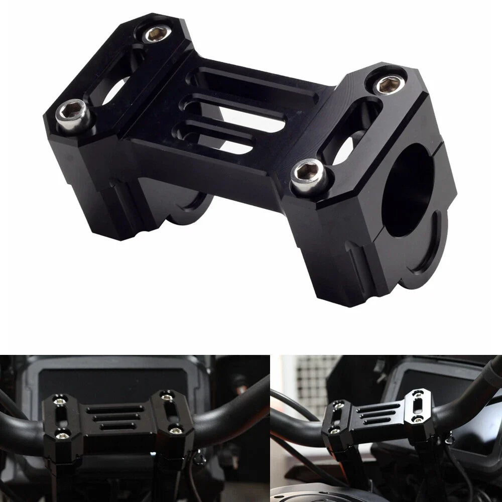 1" Handlebar Riser Extension W/ Top Clamp Cover for Harley Pan America (2021-2023)