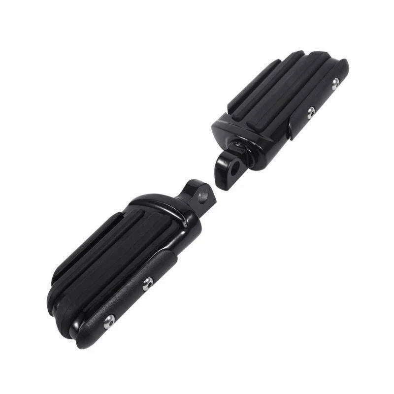 Black Pilot Male Mount Foot Pegs for Harley Touring Softail Dyna