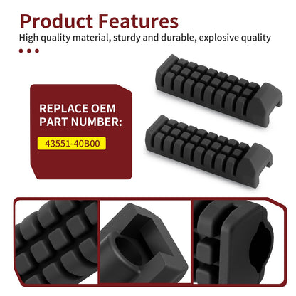2X Rubber Foot Peg Rest for Suzuki QuadSport LT80 (1987–2006)