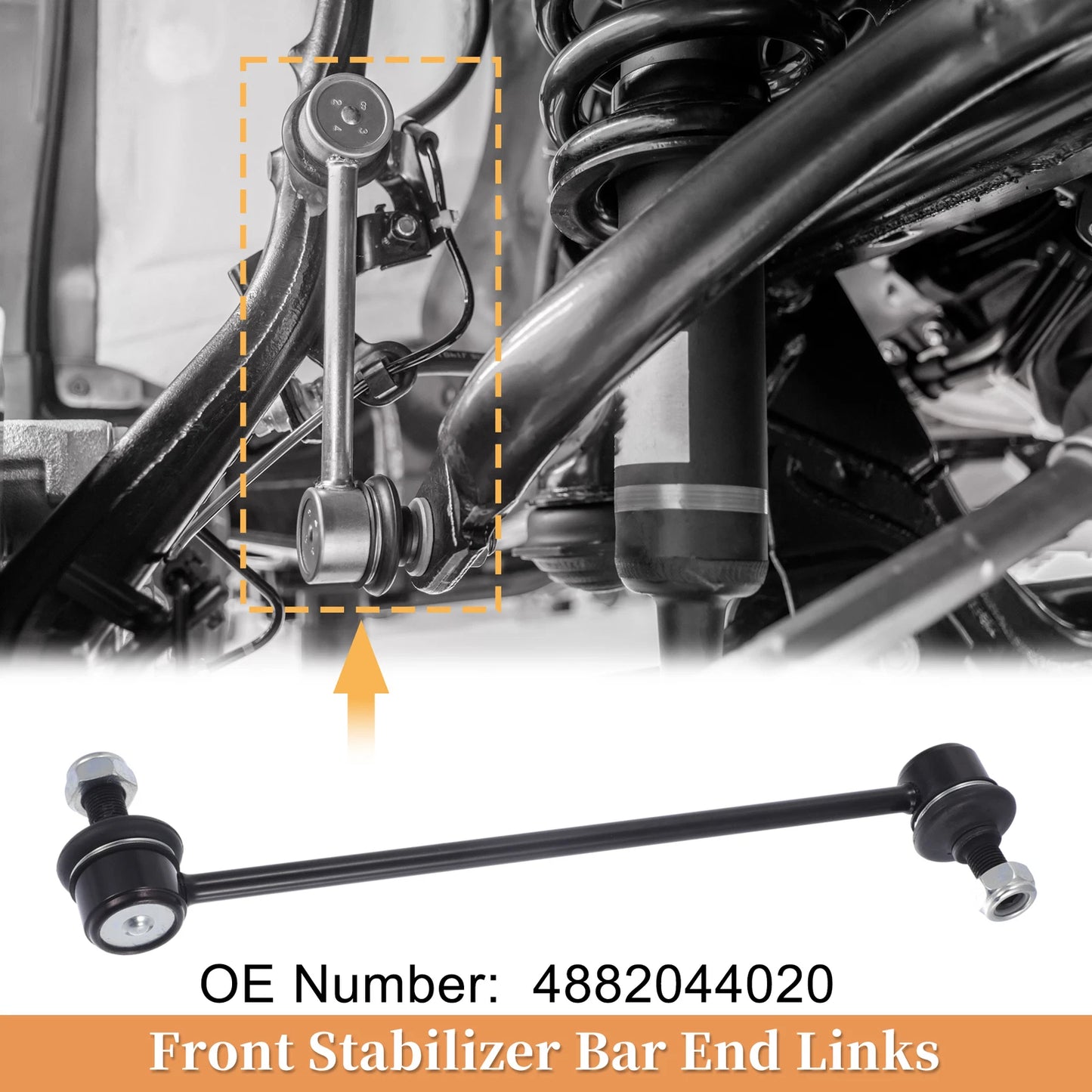 2X Front Stabilizer Sway Bar Link for Toyota Noah Voxy (2001–2007) No.4882044020