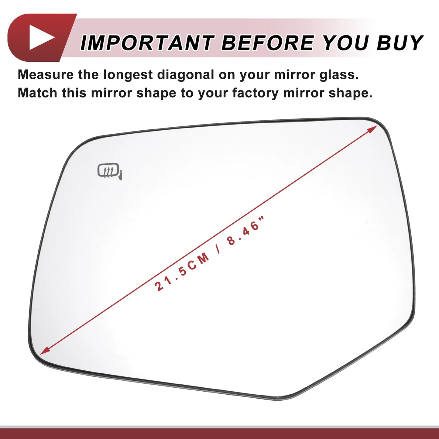 Heated Mirror Glass for Ford Escape (2008–2012)