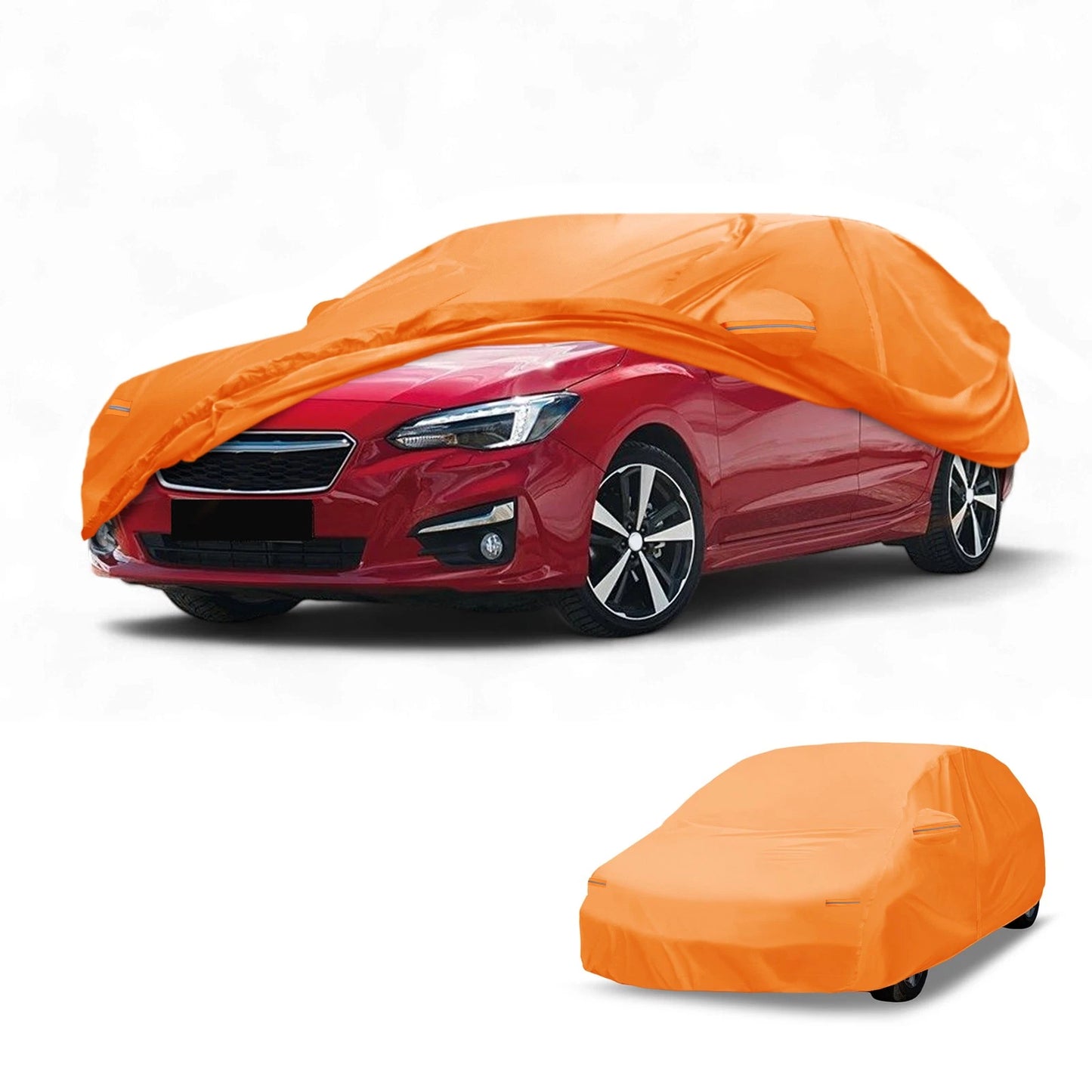 Waterproof Car Cover for Subaru Impreza Hatchback (2017–2023) Orange Cotton