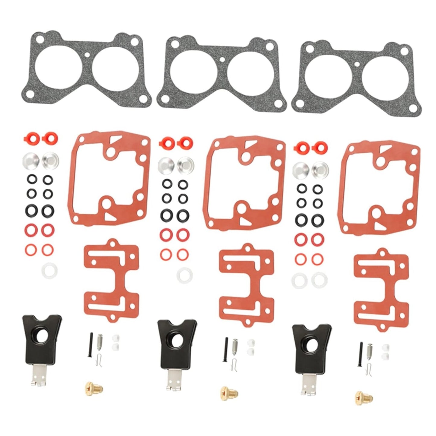 Set of 3 Carburetor Rebuild Kits for Johnson Evinrude 140-200 HP