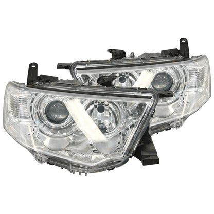 LH+RH Clear Projector Headlights for Mitsubishi Challenger PB (2009-2013)