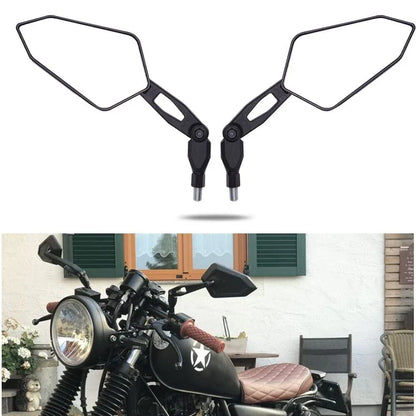 10mm Adjustable Rear Side Mirrors for Choppers & Cruisers