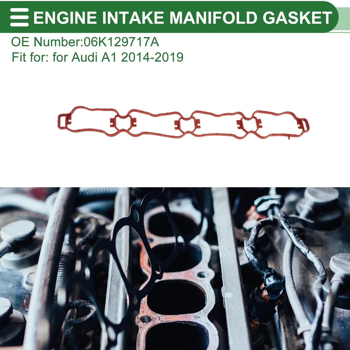 Engine Intake Manifold Gasket for Audi A1 (2014–2018) No. 06K129717A