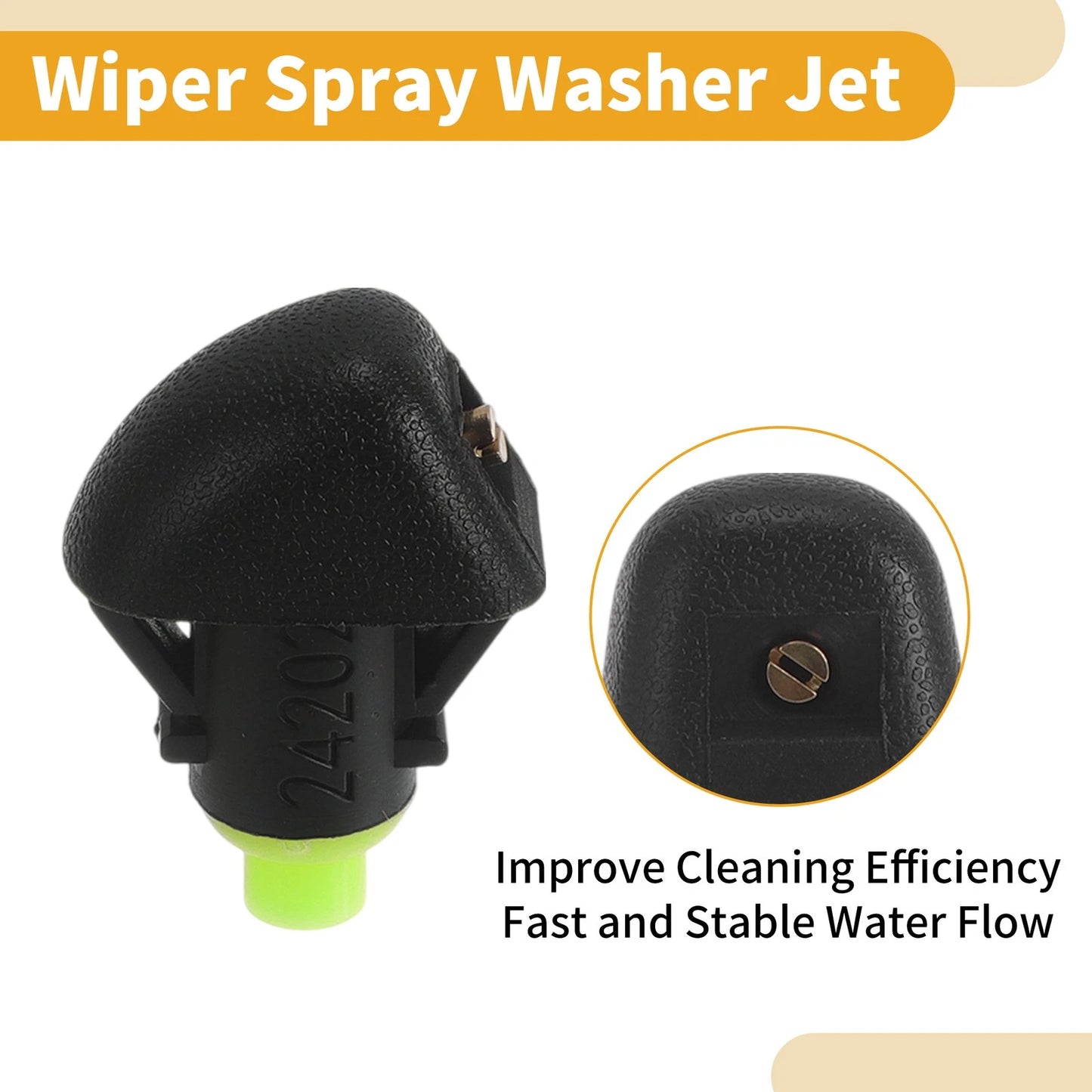 2 Pcs Front Windshield Washer Nozzle for Honda Odyssey (2018–2023) No.76810SZAA01