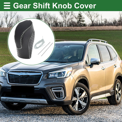 Gear Shift Knob Cover for Subaru Forester (2018–2023) Black Carbon Fiber