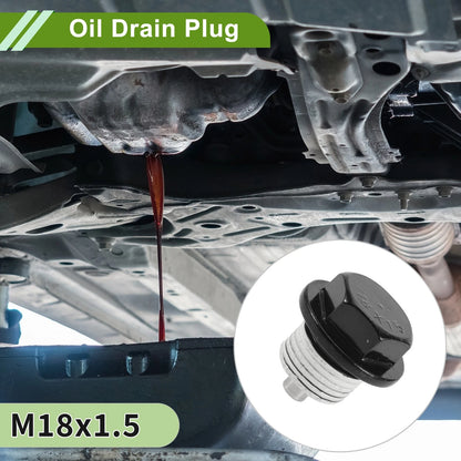 Set of 2 M18x1.5 Copper Oil Drain Plug with Gasket for Car Motorcycle