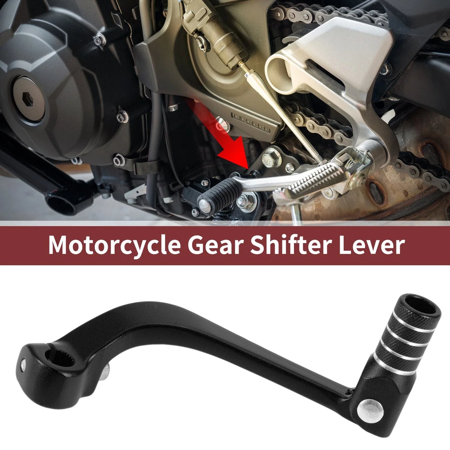 Folding Motorcycle Gear Shifter Lever for Honda CRF110F (2013-2018) Black