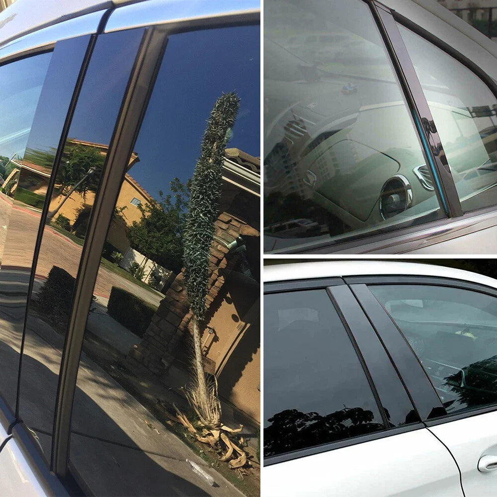 8 Pcs Gloss Black Door Window Pillar Post Covers for Toyota Camry (2018-2021)