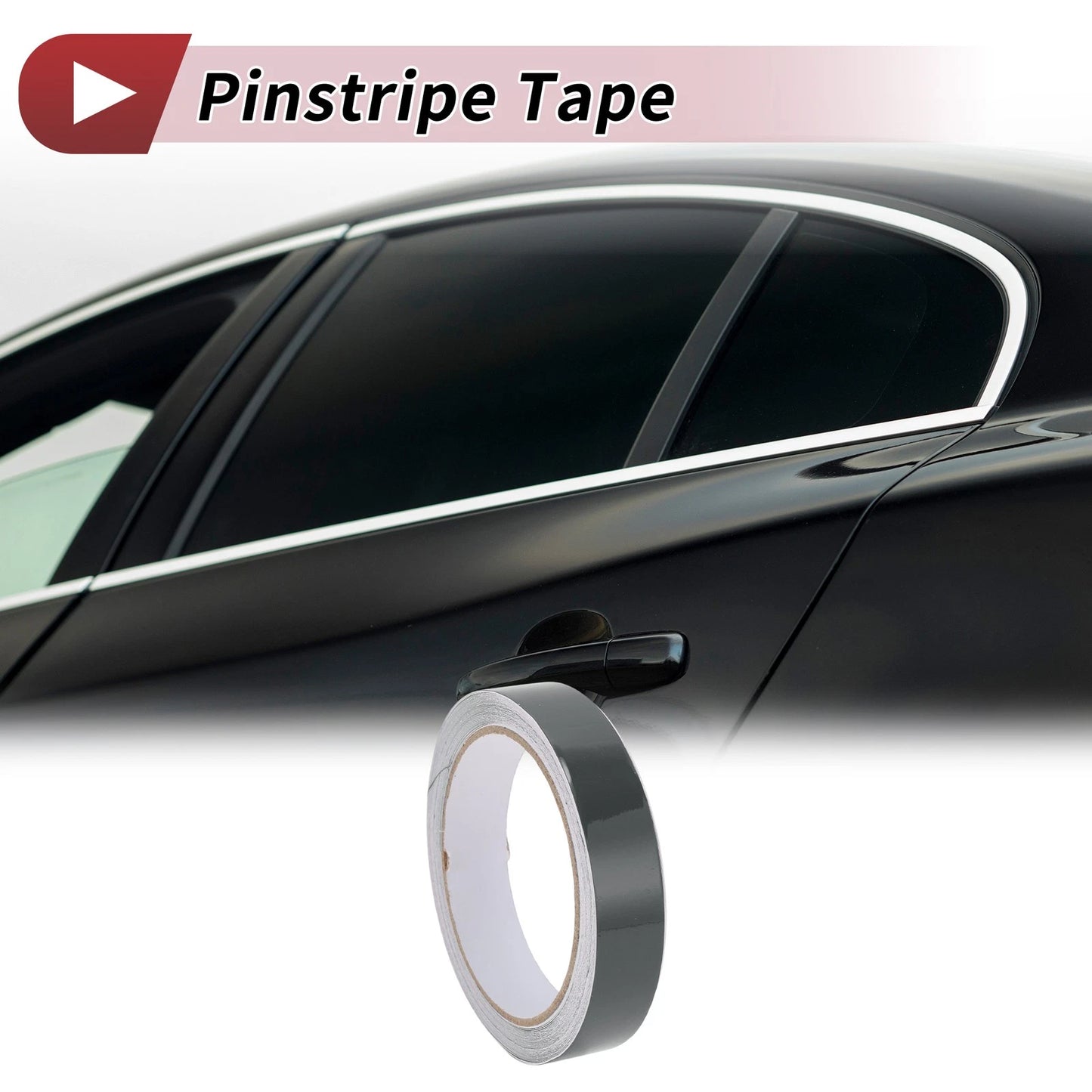Pinstripe Tape 25mm x 10m for Car Motorcycle Boat Gloss Gray (1 Pc)
