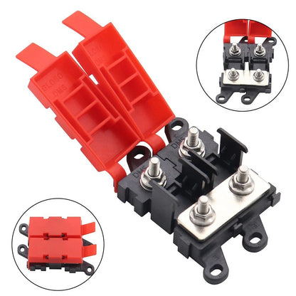 Fuse Holder 200A 2-Way Car Bolt for MIDI Fuses for Automotive Use