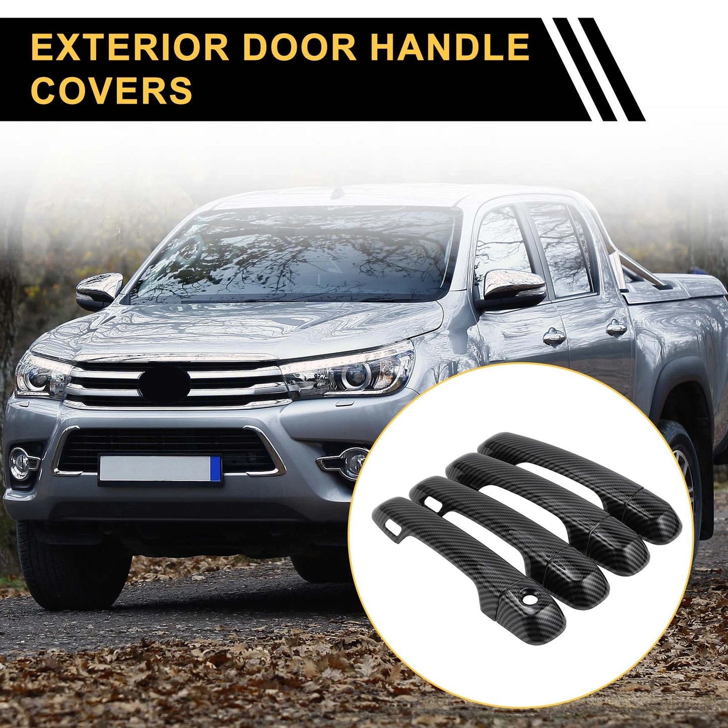Set of 4 Exterior Door Handle Covers for Toyota 4Runner (2010–2019)